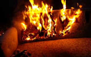 Taking Care of Aging Parents and the couch on fire
